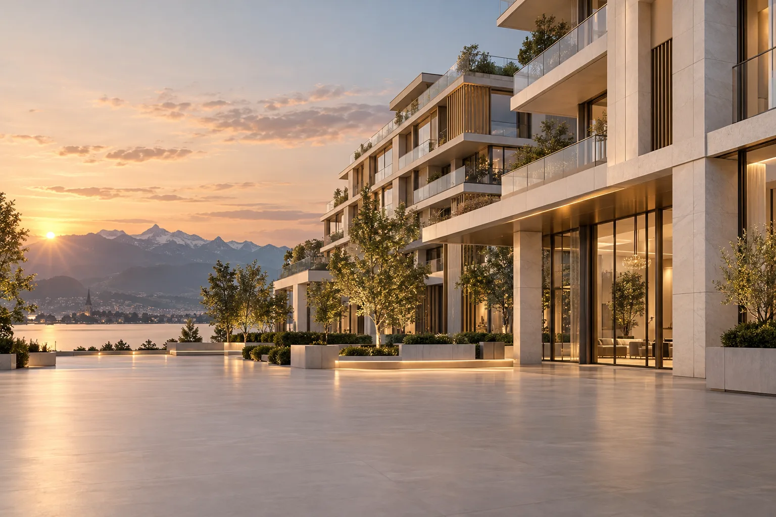 Zeitgenössische Schweizer Architektur – hochwertiger Gebäudebestand am See
